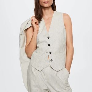 Pinstripe suit waistcoat
